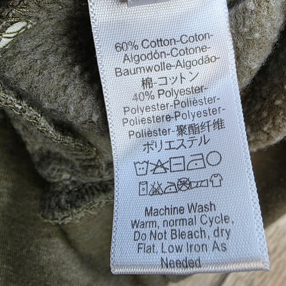 FP Movement Hoodie Womens Medium Oversized Olive Green Pullover Sweatshirt Cozy - Picture 9 of 10